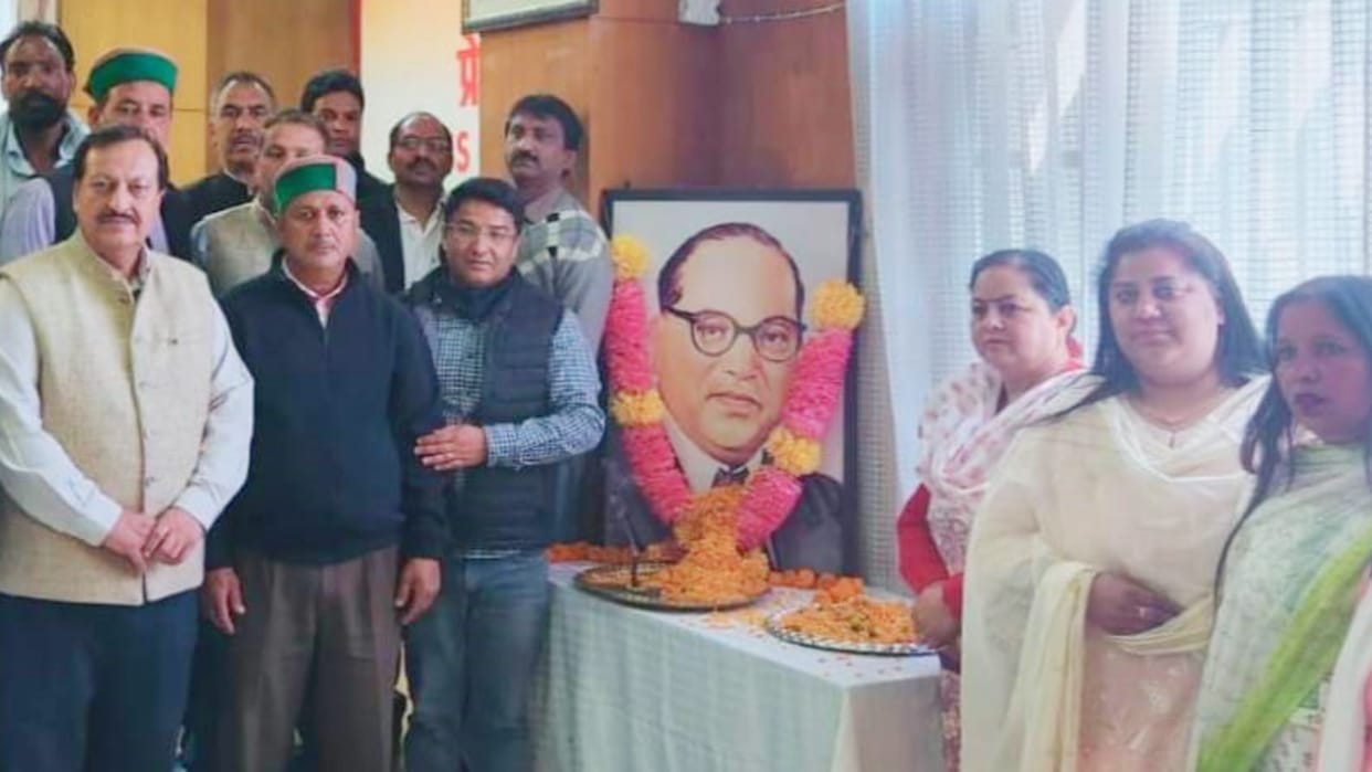 cm sukhvinder singh sukhu pays floral tribute on birth anniversary of Dr. Bhimrao Ambedkar