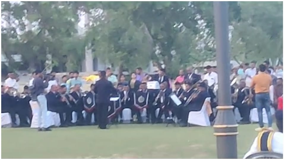 Rajasthan Police Foundation Day RAC played band in Mansarovar City Park Jaipur