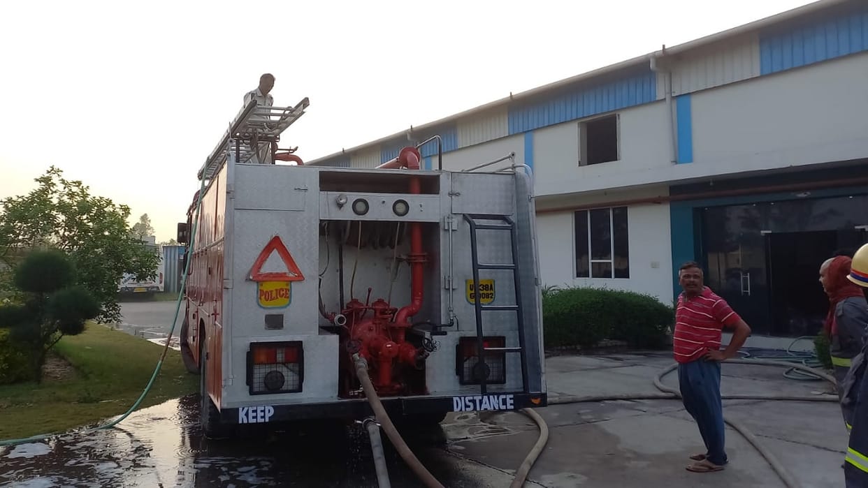 Fire broke out due to short circuit in syringe factory of MLA s son in sambhal