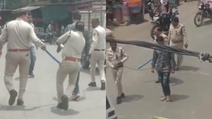 आरोपी युवक का निकाला जुलूस
