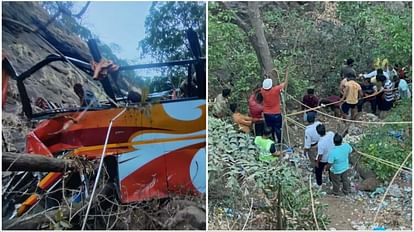 Maharashtra Raigad Bus Accident Several dead and injured as vehicle falls in ditch rescue news and updates