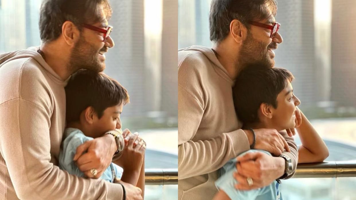 Ajay Devgn Bholaa actor shared baap beta moments with son Yug are heartwarming see viral photos