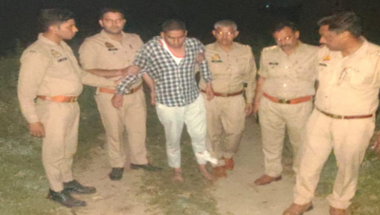 Vishu murder case Meerut: Police arrested shooter Shahnaviz in encounter, shot in the leg