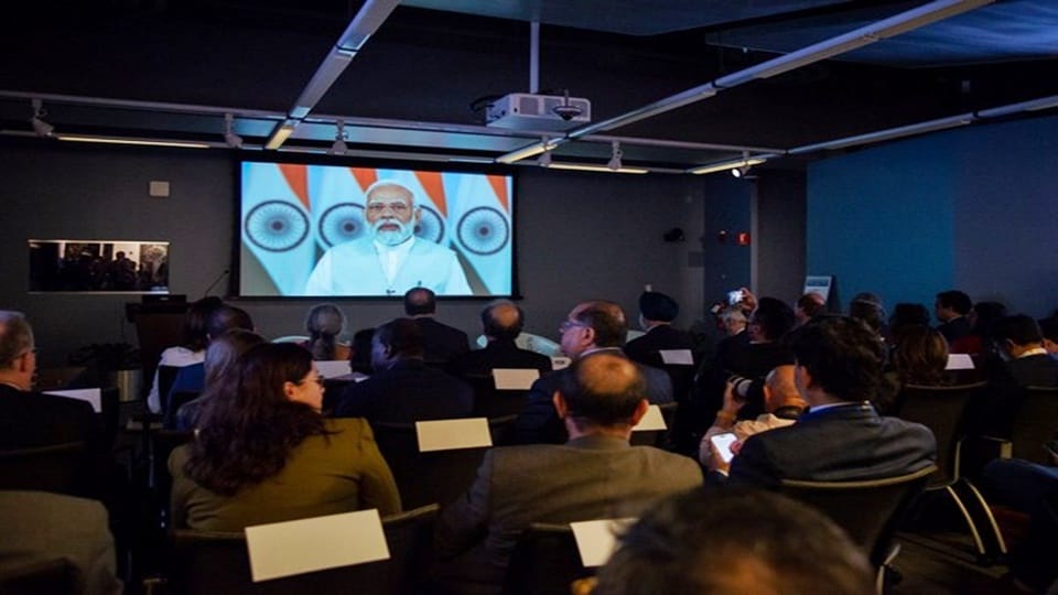 PM Modi addressing World Bank Ministerial, said Climate change cannot be fought from conference rooms alone