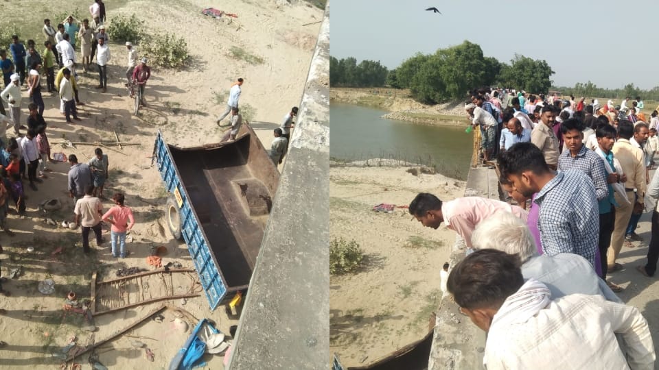 13 villagers died in shahjahanpur road accident