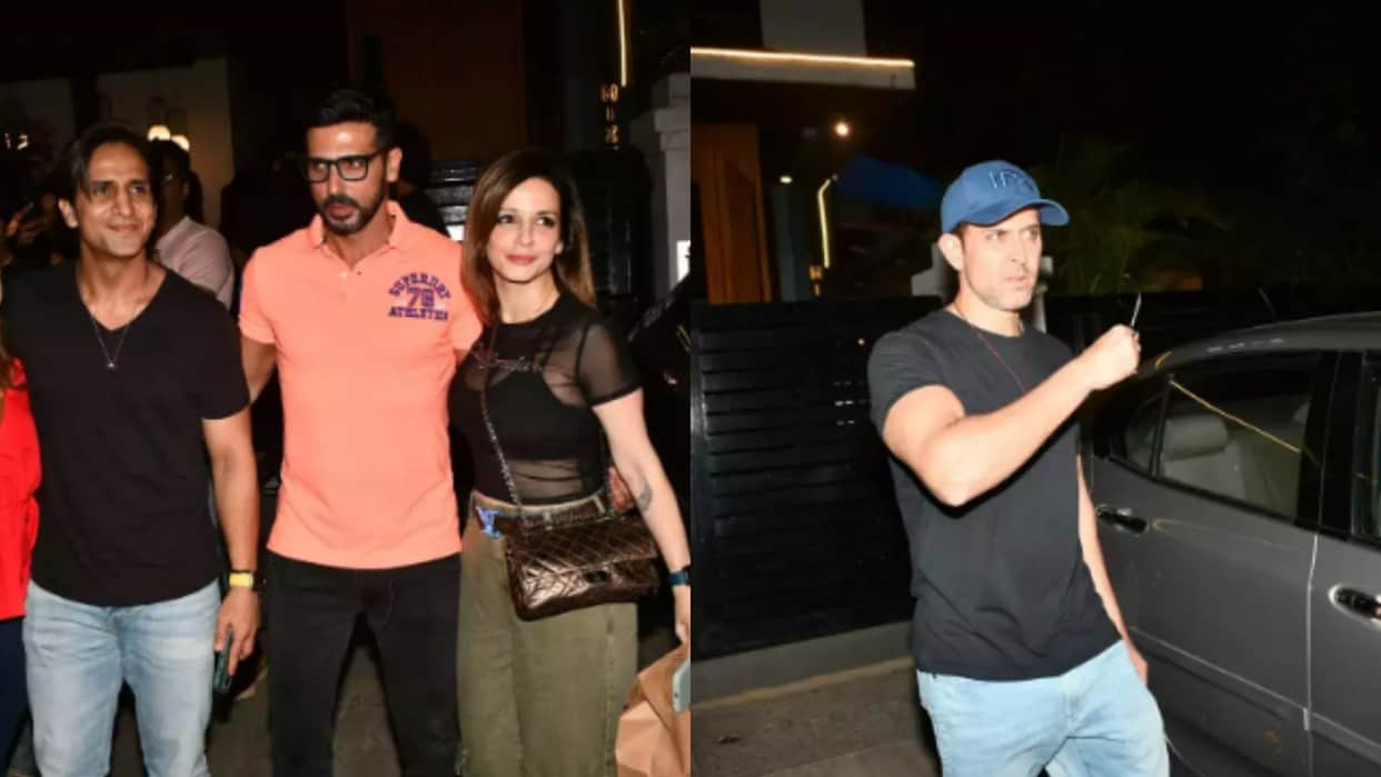 Hrithik Roshan Dinner with Ex Wife Sussanne Khan Arslan Goni Zayed Khan Hrihan Hridhan Roshan