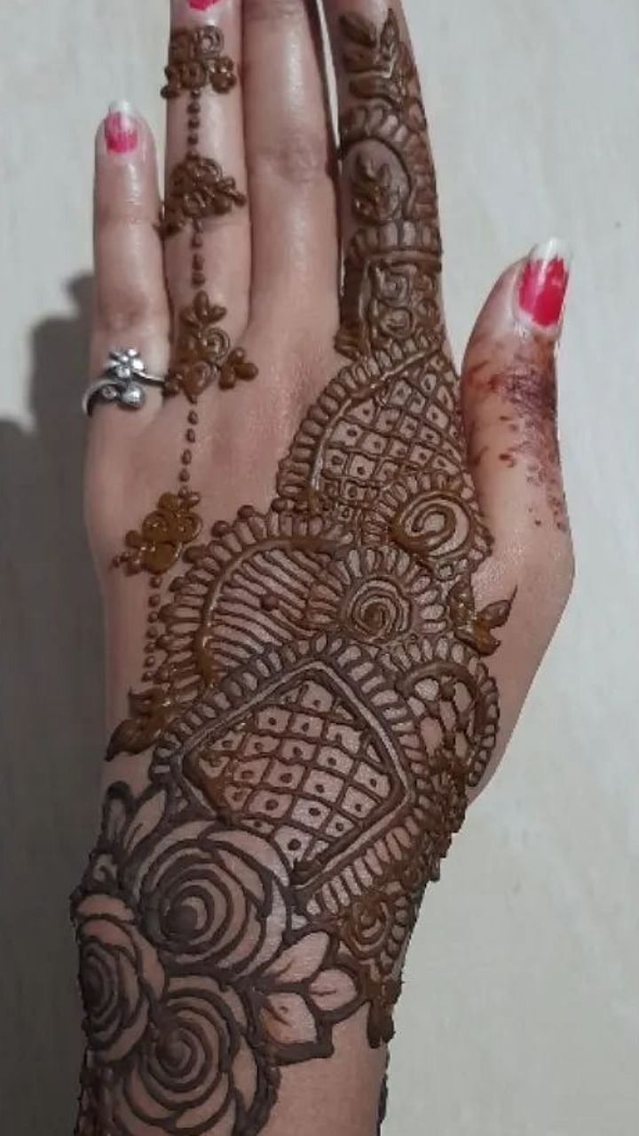 Mehandi Designs Khafif - Khafif Design Simple - Simple Khafif Mehndi Design  - Khafif Design - Khafif Mehndi Design 2020 - Mehandi Design Photo - Indian Mehandi  Design Photos - सिम्पल मेहंदी