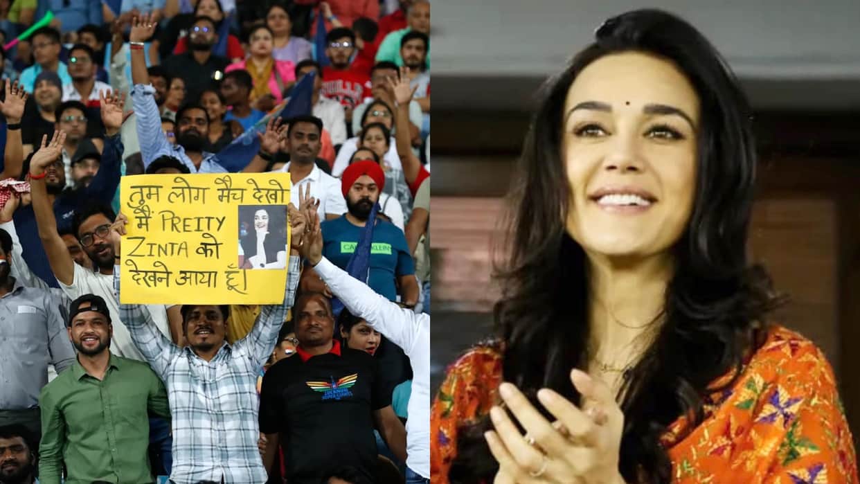 IPL 2023: 'I have come to see Preity Zinta', fan reached Ekana Stadium in Lucknow with a unique poster