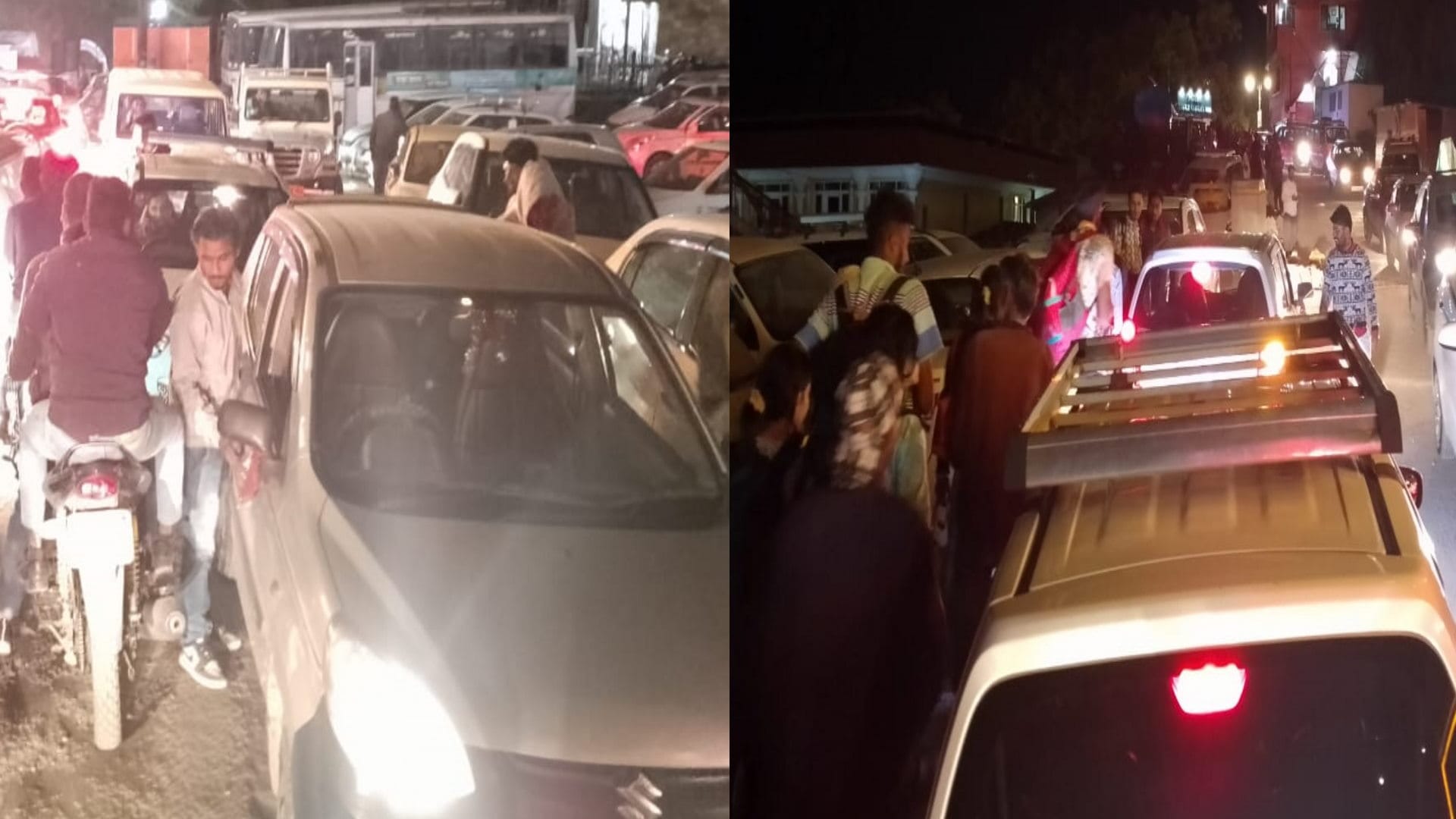 Weekend Crowd of tourists gathered in Mussoorie on weekend there was a jam 70 percent hotels were packed