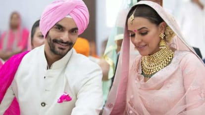 neha dhupia pregnant for third time fans spot baby bump again after mehr guriq angad bedi wife pregnancy news