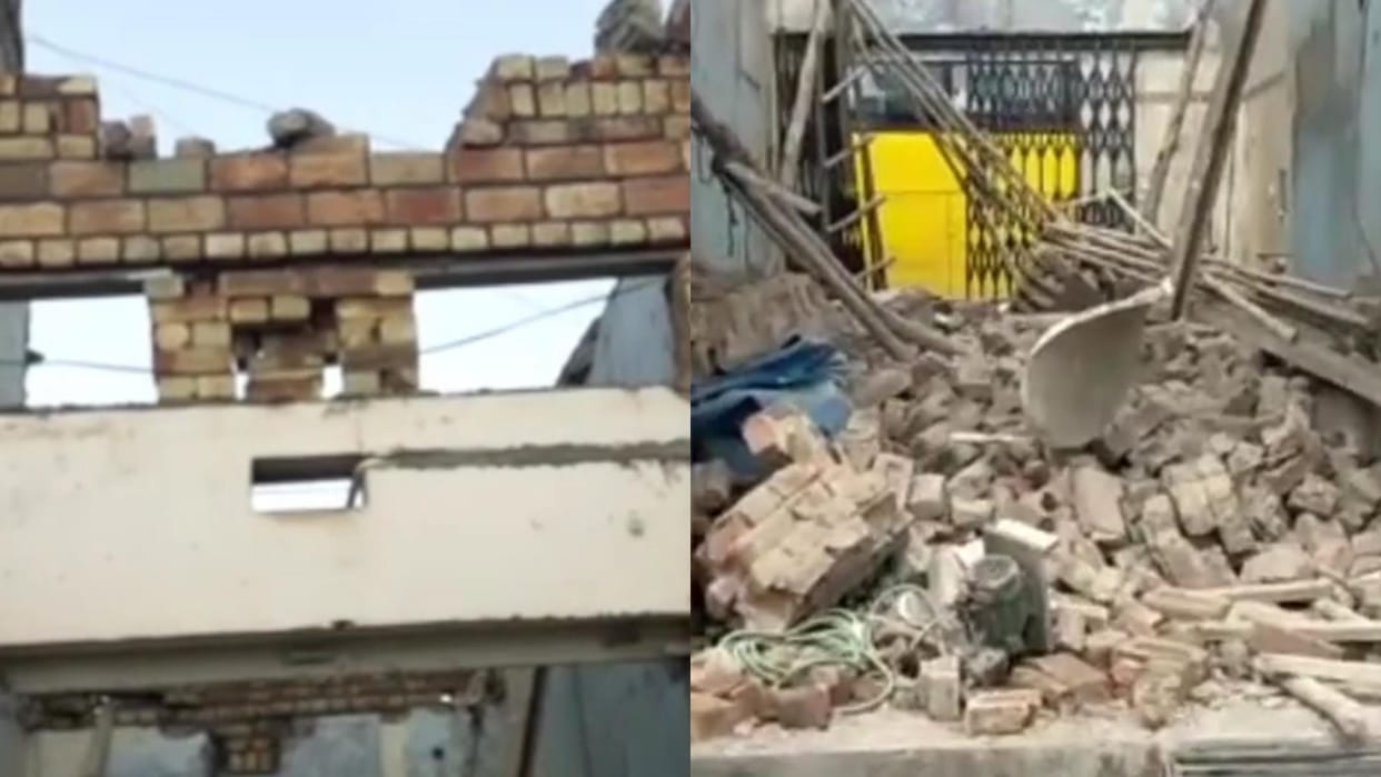 6 people injured after wall of shop collapsed in Sangriya town of Hanumangarh