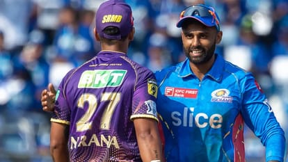 IPL 2023 Nitish Rana Hrithik Shokeen Heated Exchange At MI vs KKR Clash