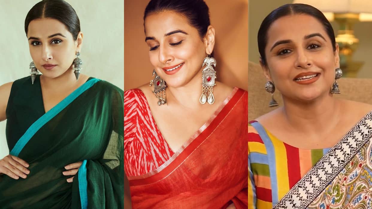 Vidya Balan oxidized silver earrings of Vidya balan see her collection