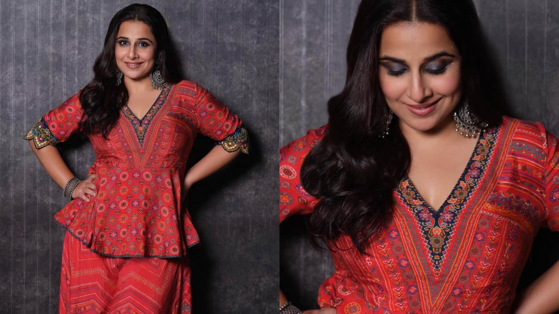 Vidya Balan oxidized silver earrings of Vidya balan see her collection