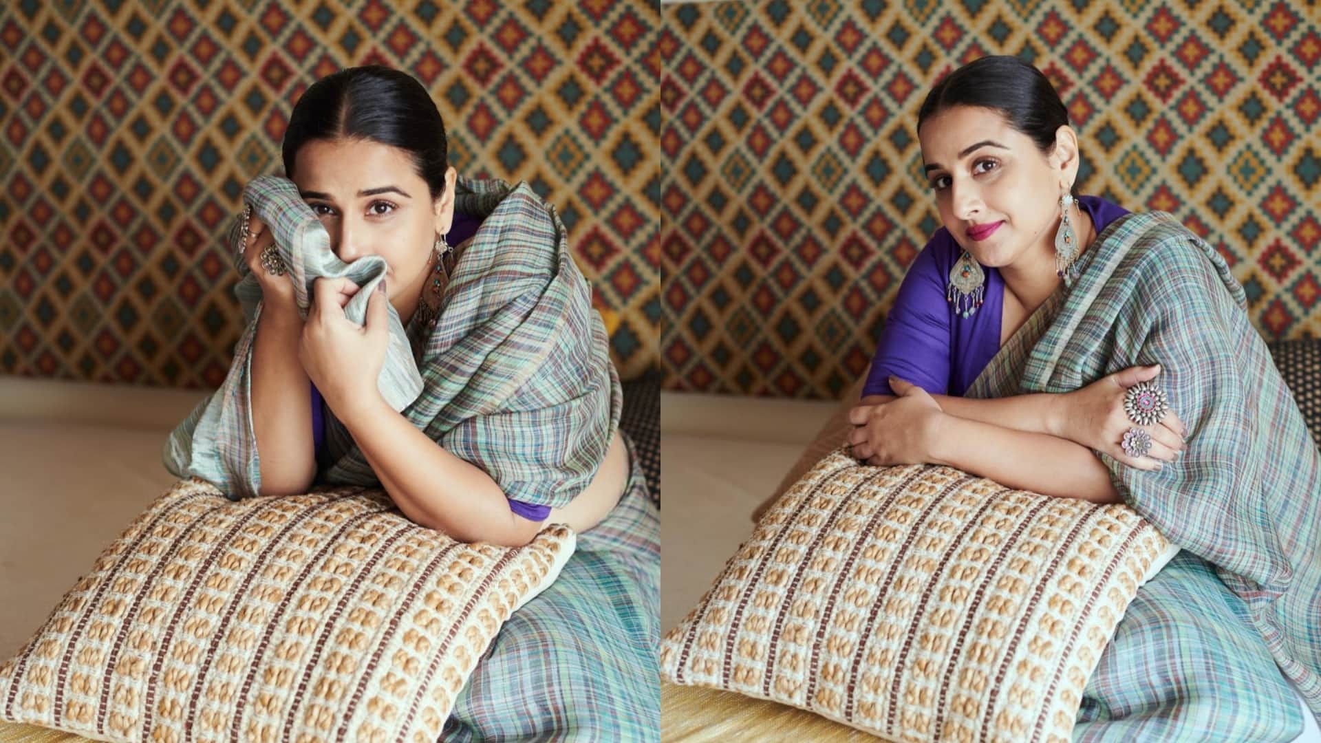 Vidya Balan oxidized silver earrings of Vidya balan see her collection