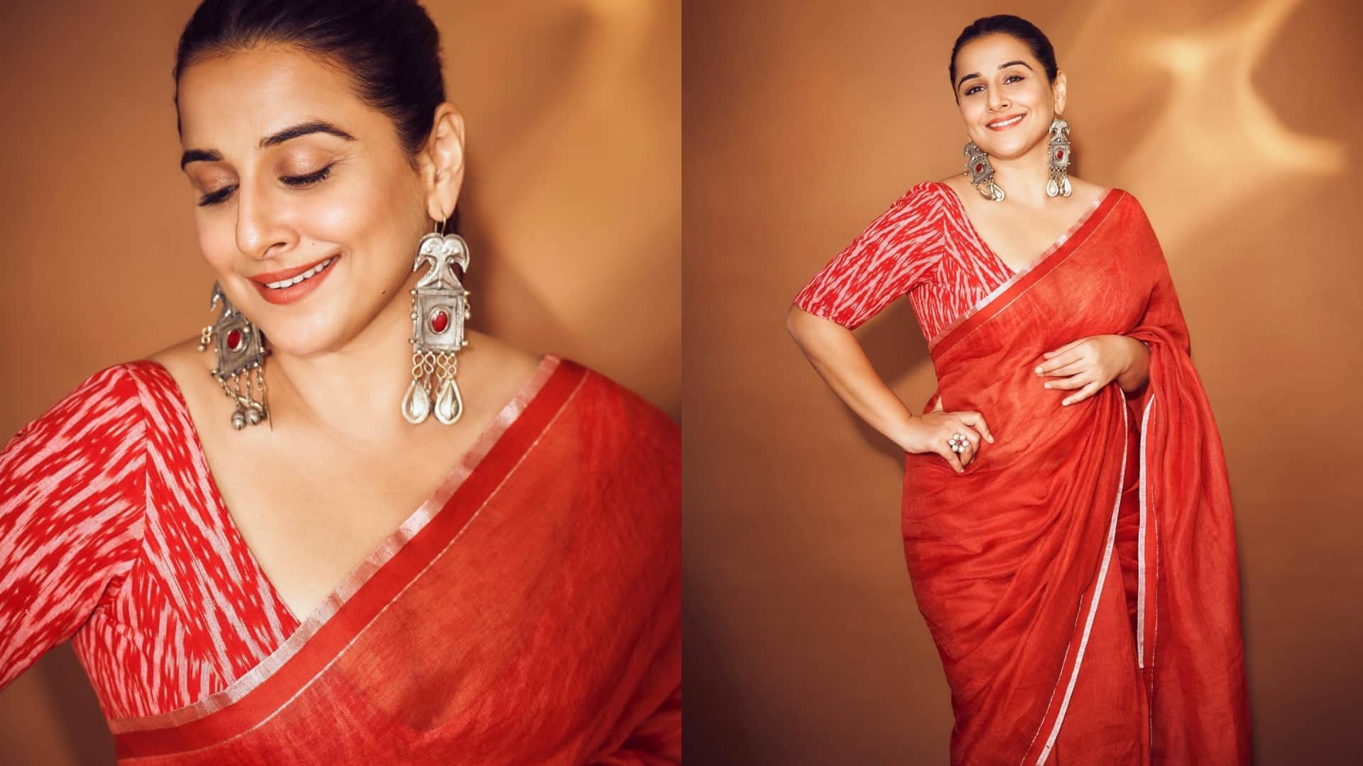 Vidya Balan oxidized silver earrings of Vidya balan see her collection