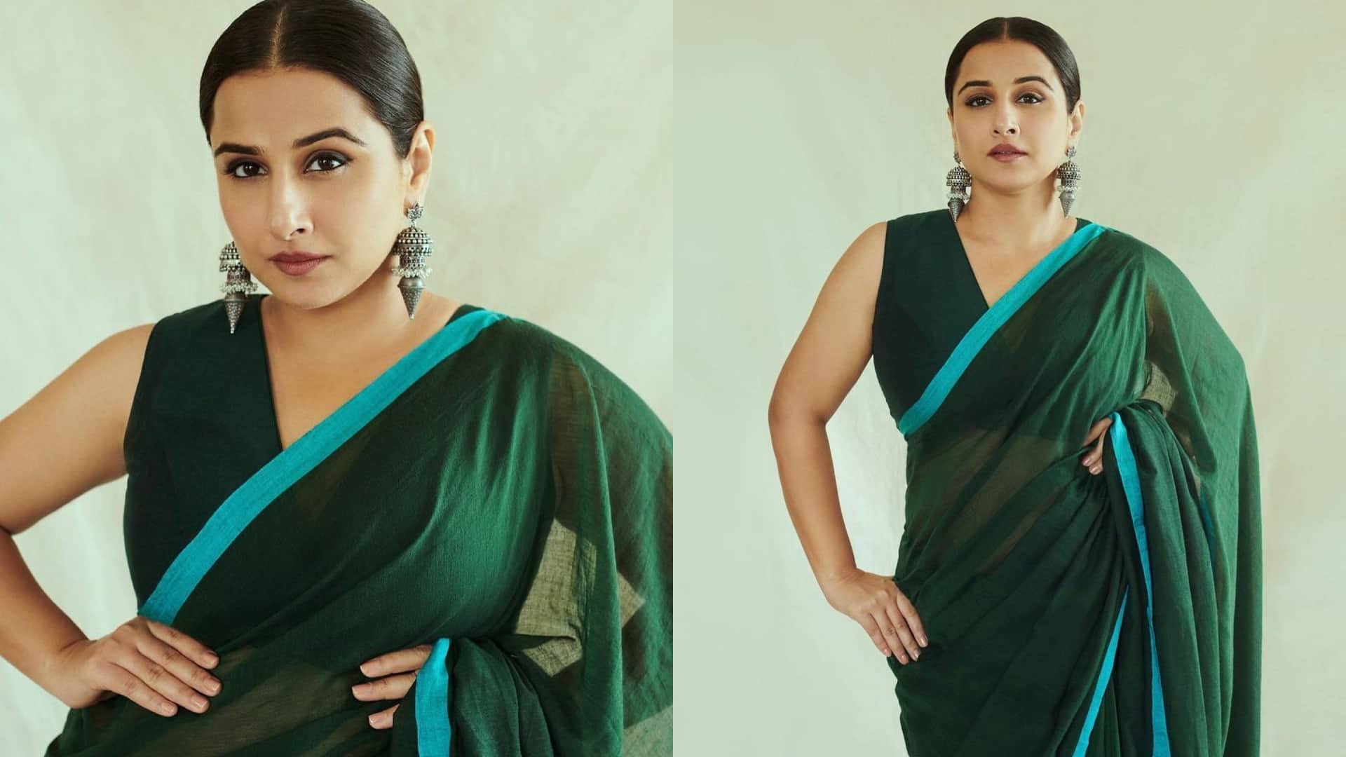 Vidya Balan oxidized silver earrings of Vidya balan see her collection