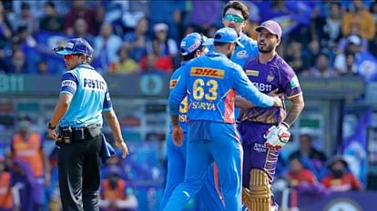 IPL 2023: Nitish Rana, Hrithik Shokeen fined For On-Field Spat, Suryakumar fined for slow over rate| MI vs KKR