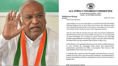 Mallikarjun Kharge write a letter to PM Modi said Caste-based census should be conducted across the country