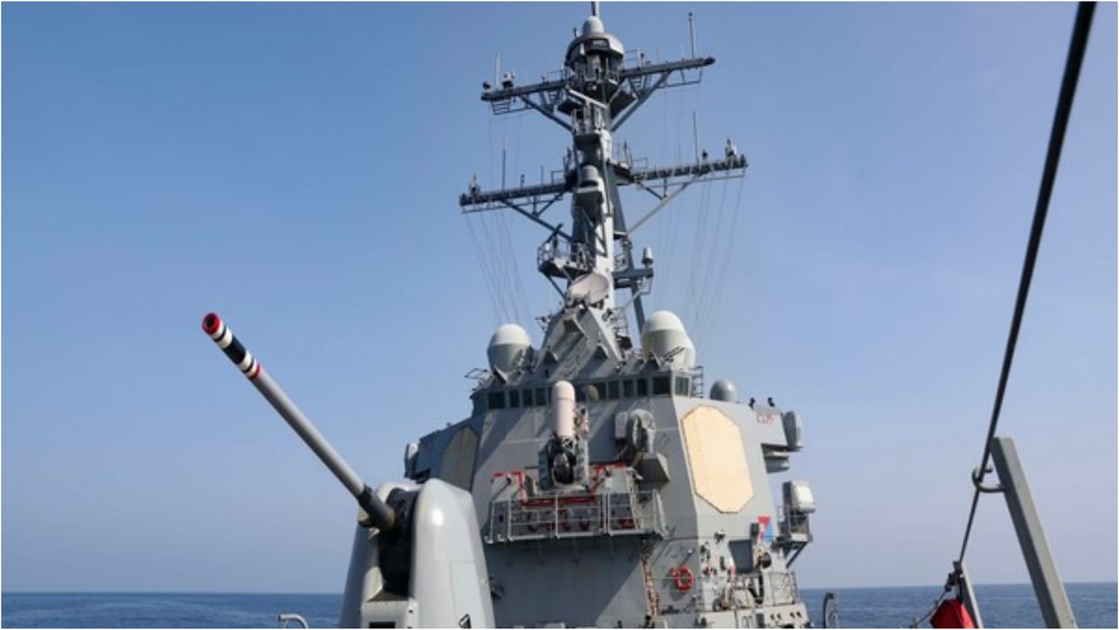 US warship sails through Taiwan Strait after China military drills
