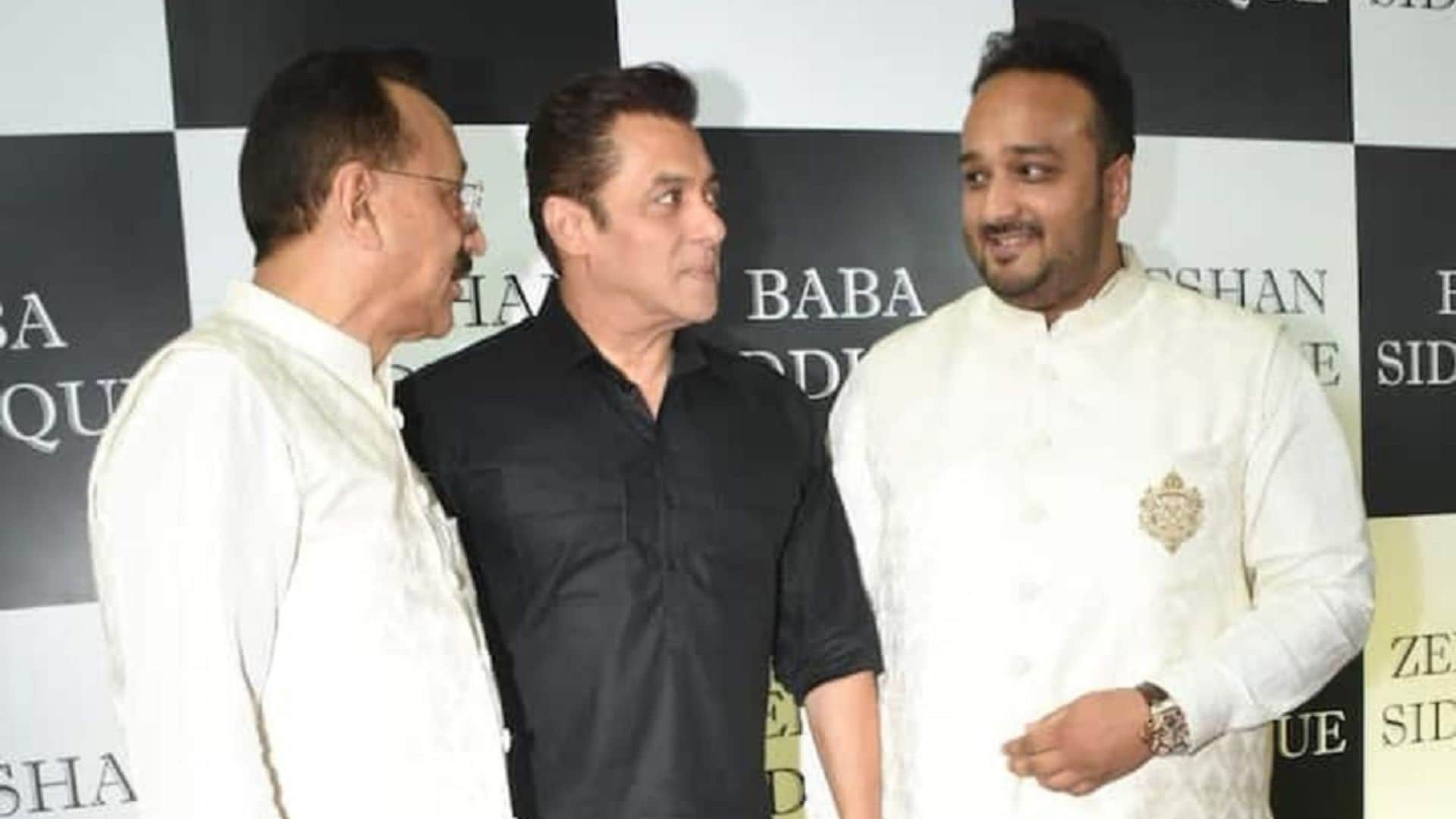 Atiq Ahmed murder Salman Khan arrives at Baba Siddiqui Iftar party amid tight security