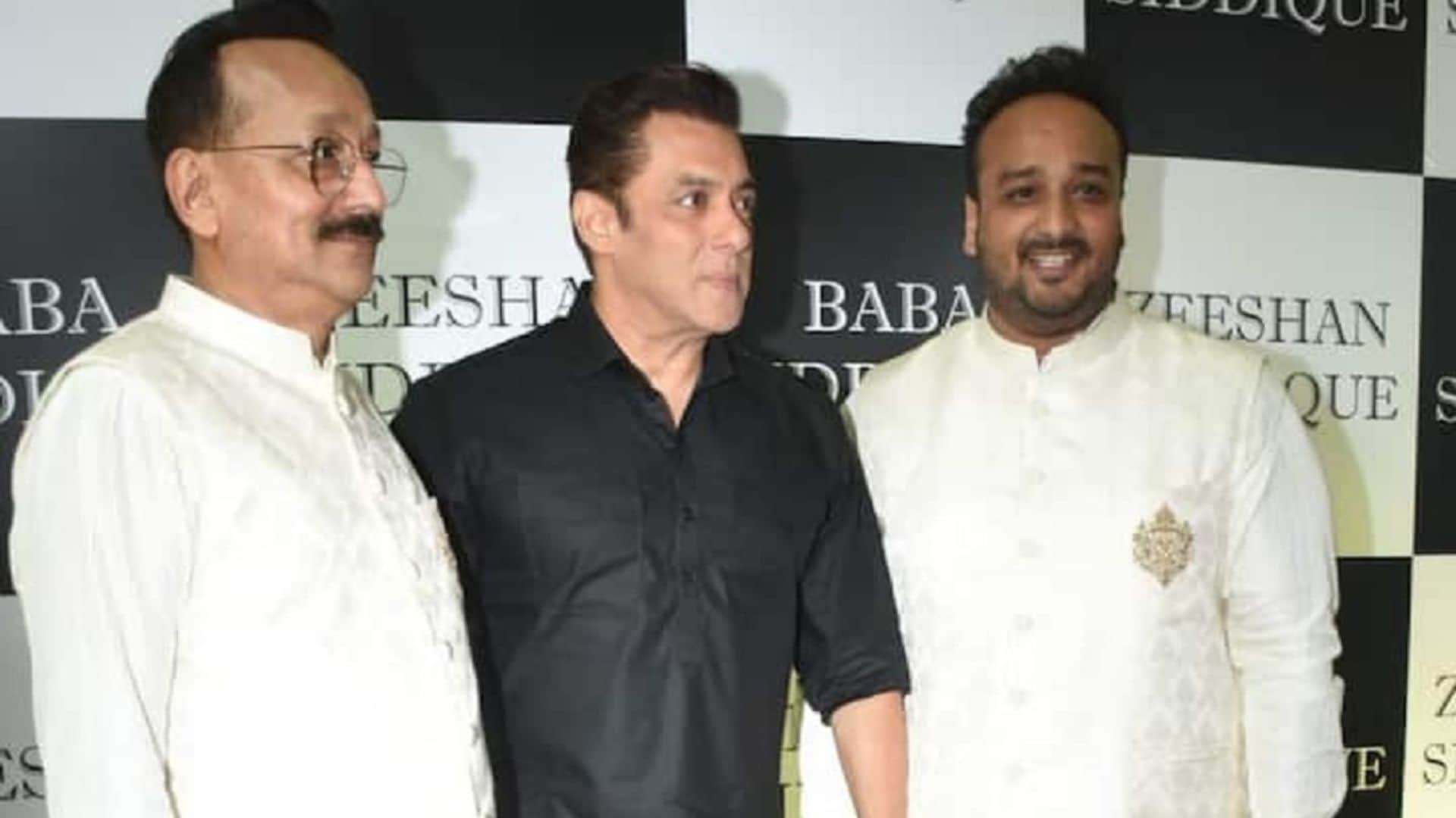 Atiq Ahmed murder Salman Khan arrives at Baba Siddiqui Iftar party amid tight security