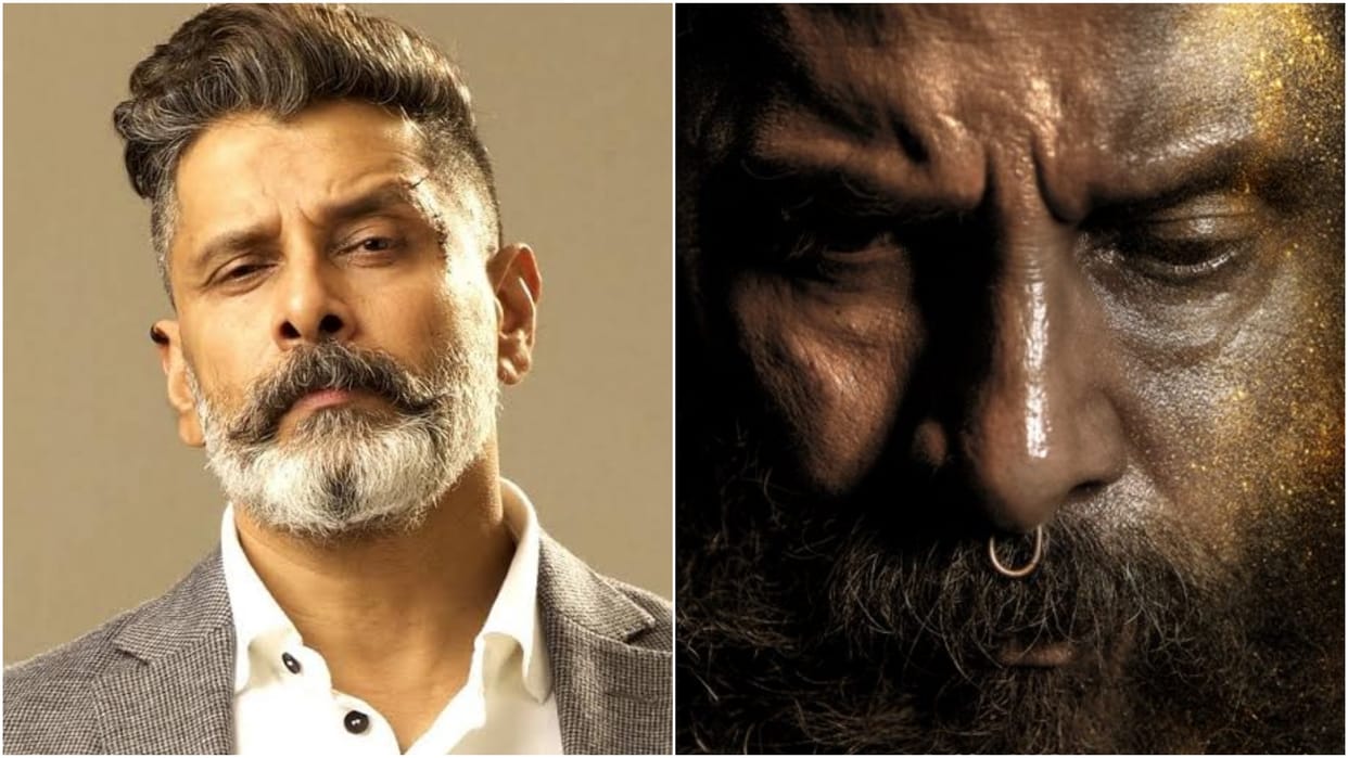 Chiyaan Vikram transformation for Thanglaan Bts video on birthday gives a shock to fans