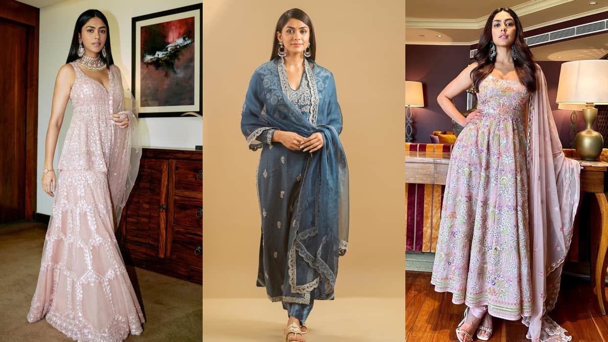 Fashion best outfit of actress Mrunal Thakur see photos here for Eid 2023