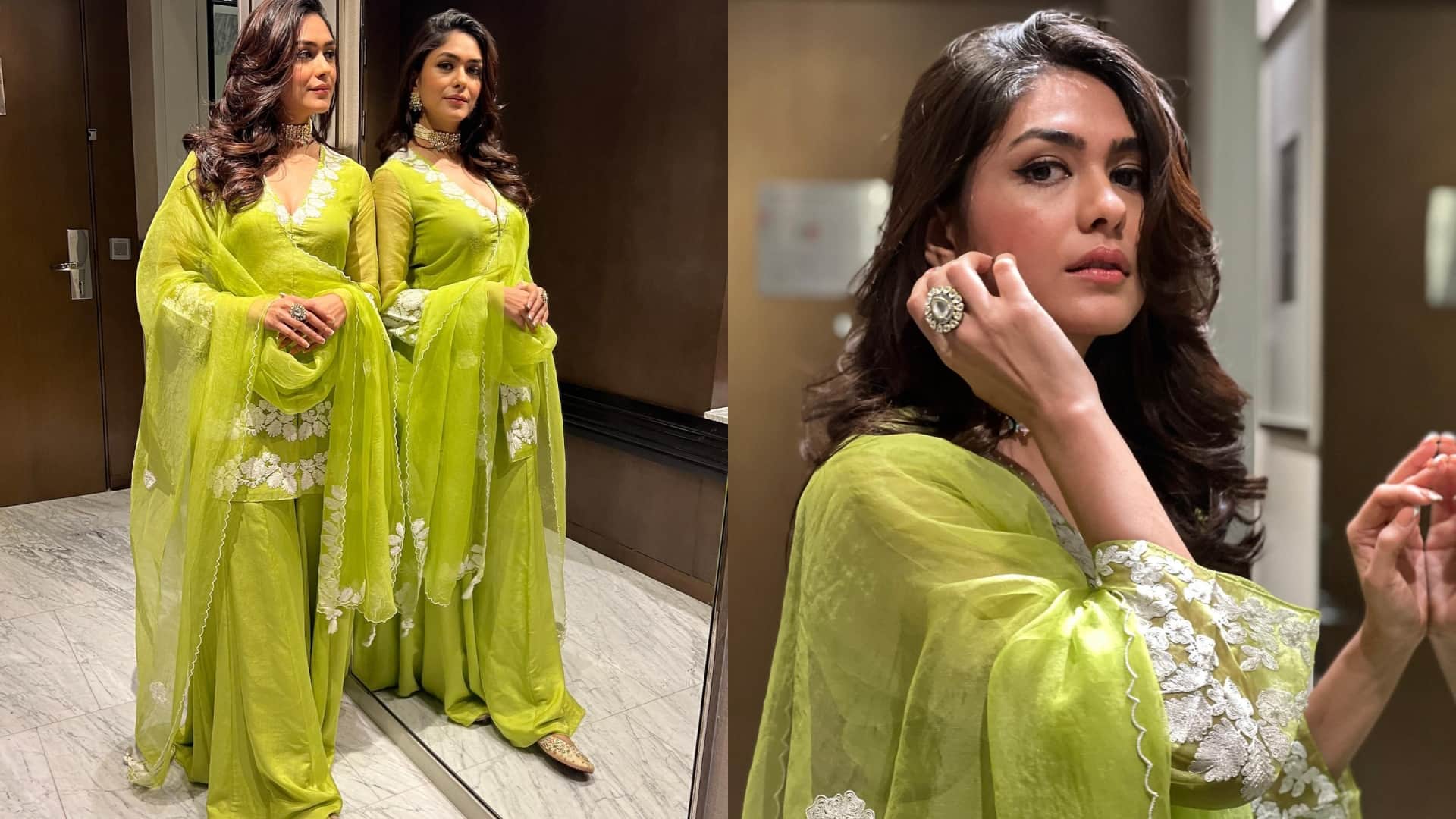 Fashion best outfit of actress Mrunal Thakur see photos here for Eid 2023