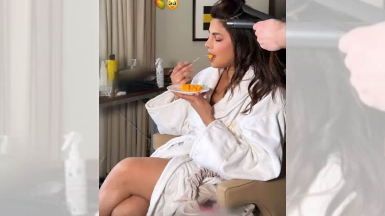 Priyanka Chopra Eat Mangoes During Get Ready For Citadel Promotion says A Moment For Me