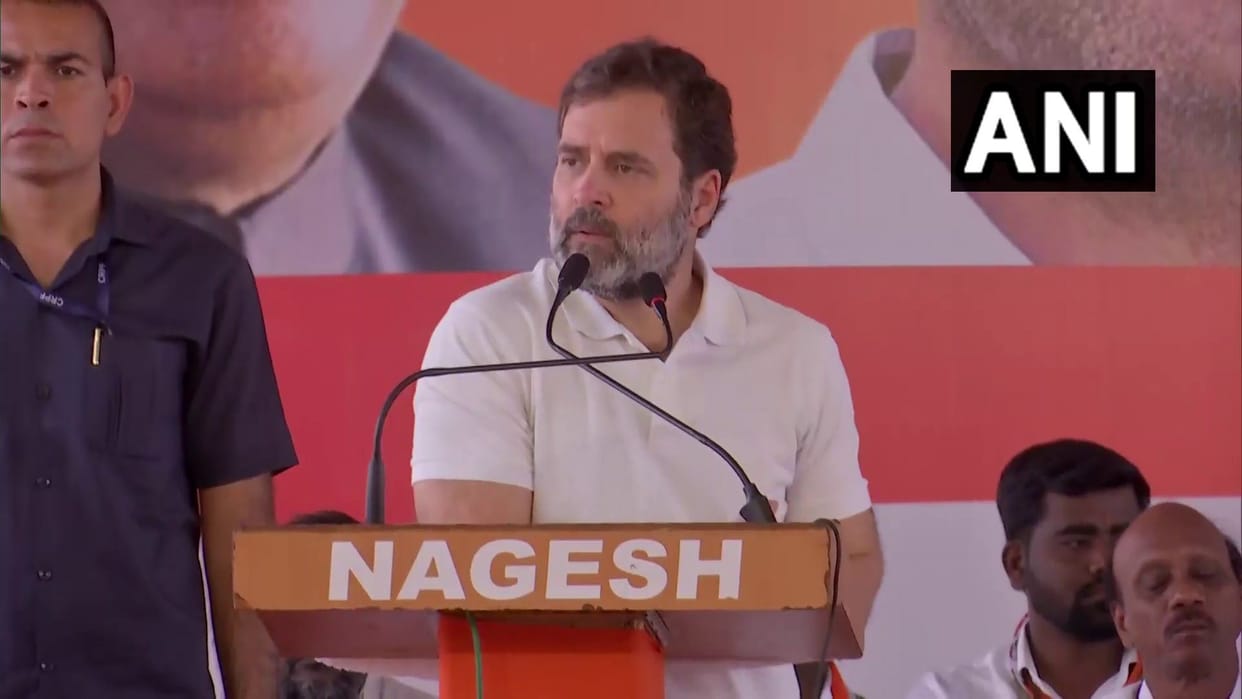 rahul gandhi in karnataka target bjp rss demand obc census lingayat