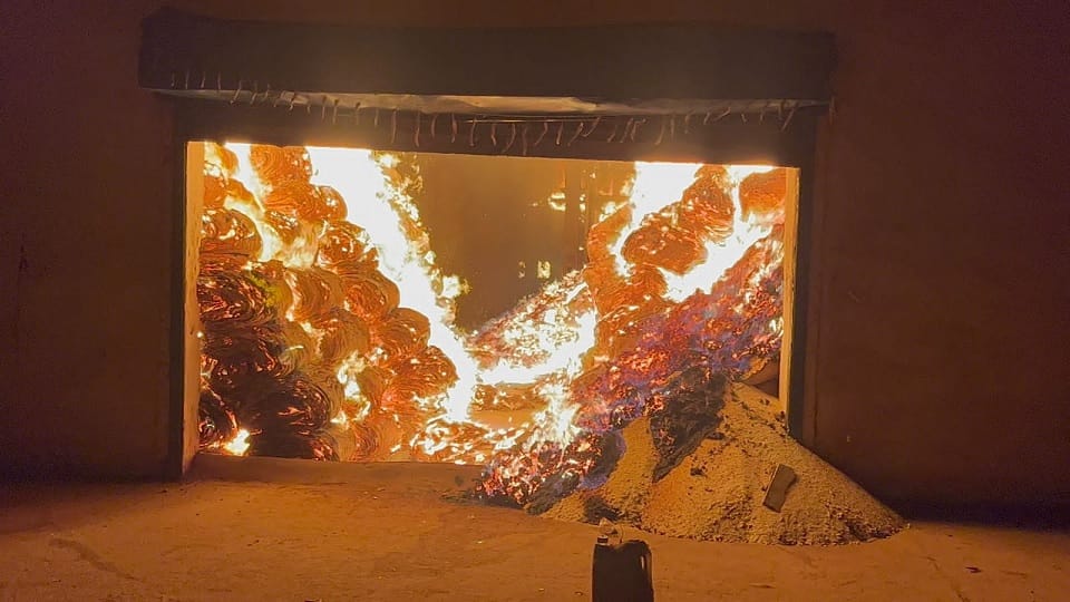 Fierce fire in rice mill in Durg