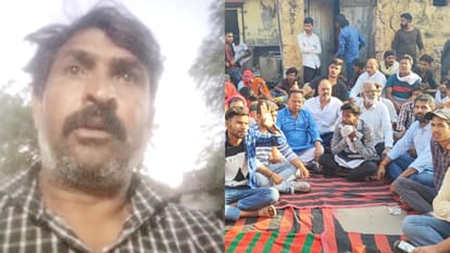 मृतक युवक और परिजन