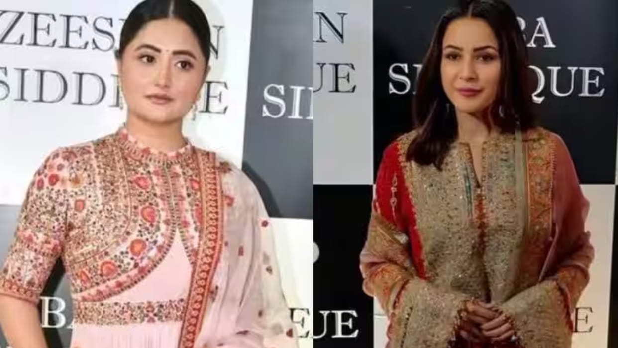 Rashami Desai Ignored Shehnaaz Gill at KKBKKJ Baba Siddiqui Iftaar party video goes viral