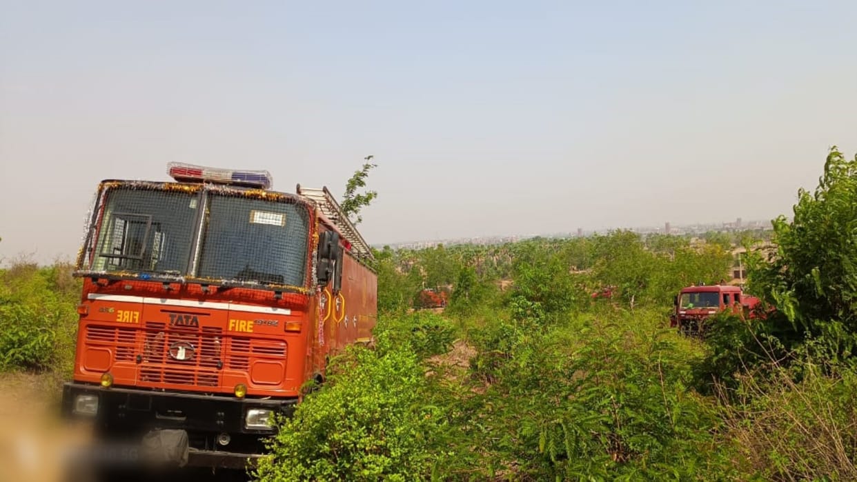 Fire broke out on Vaibhargiri mountain in Nalanda, fire engines failed to reach
