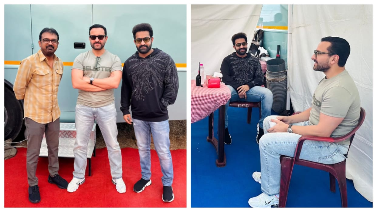 NTR 30: Saif Ali Khan joins the sets of Jr NTR Movie to play the antagonist in Telugu debut Photos Viral