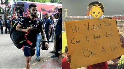 IPL 2023: Fan reaches with poster of taking Virat Kohli daughter Vamika on a date! know the whole matter