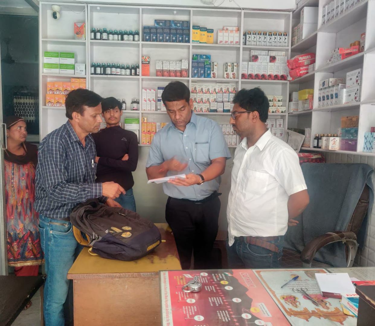 health department investigation Children to women were being treated in medical store
