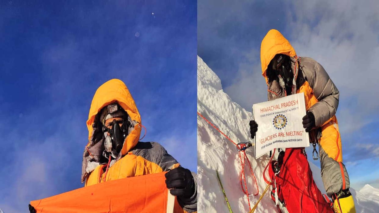 Amit Negi of Kinnaur conquers 8,091 meter high Annapurna peak