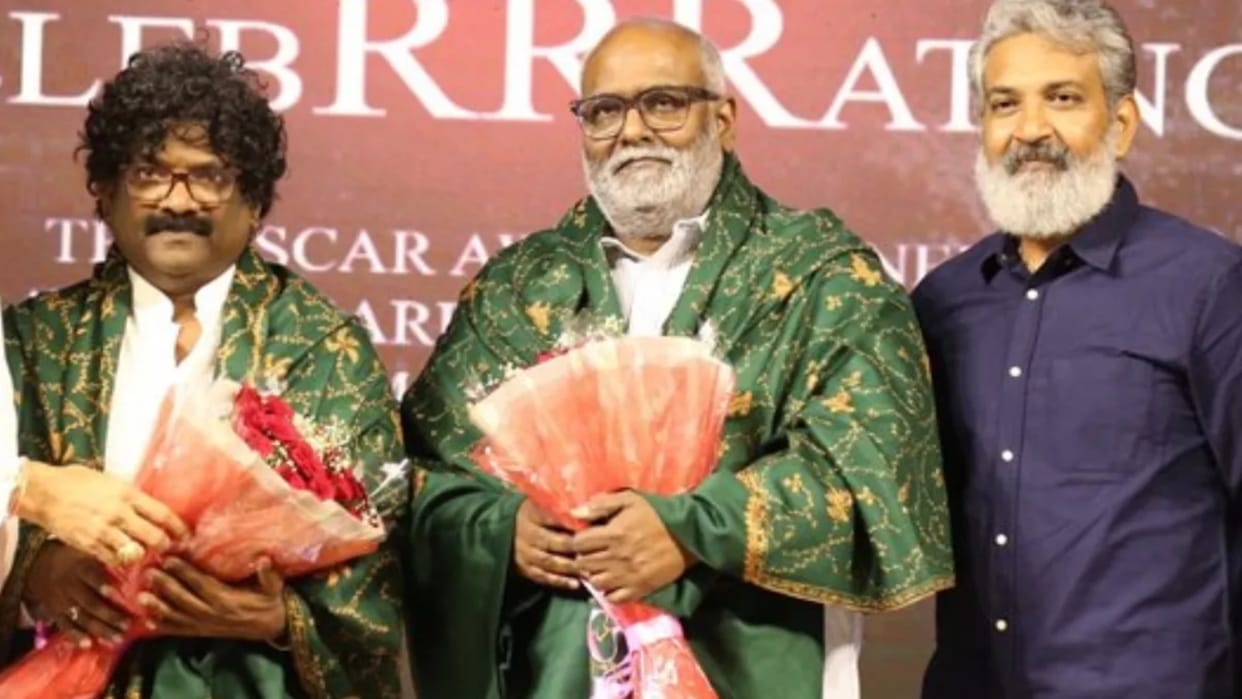 SS Rajamouli RRR Song Naatu Naatu lyricist Chandrabose reacts on getting one second to speak at Oscar