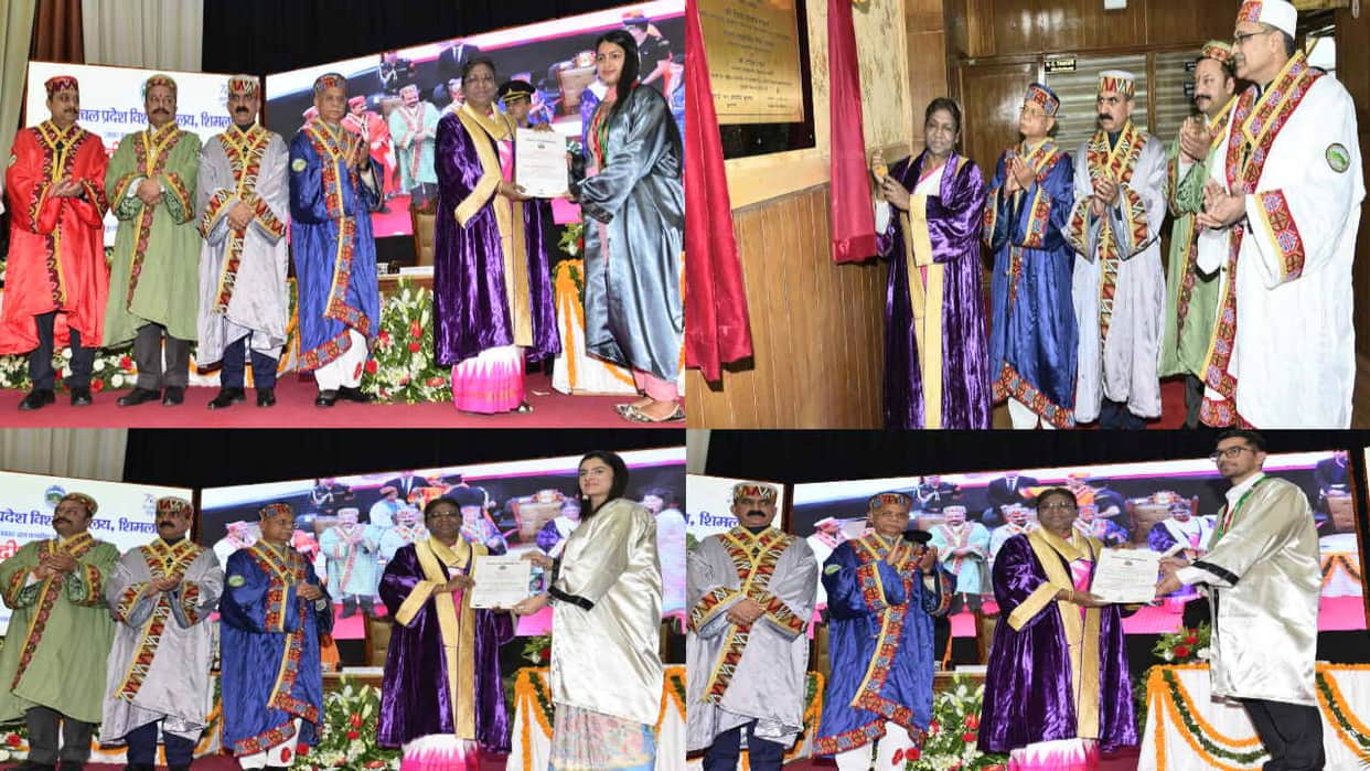 HPU Shimla Convocation: Meritorious students cheered after getting medal from the hands of President Draupadi