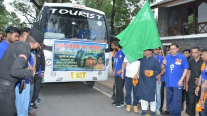 Kedarnath Yatra 2023 Cm Dhami flagged off vehicles of service members of Shri Kedarnath Dham Uttarakhand news