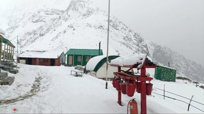 Uttarakhand Snowfall news Temperature reached minus nine degrees in Vyas Valley