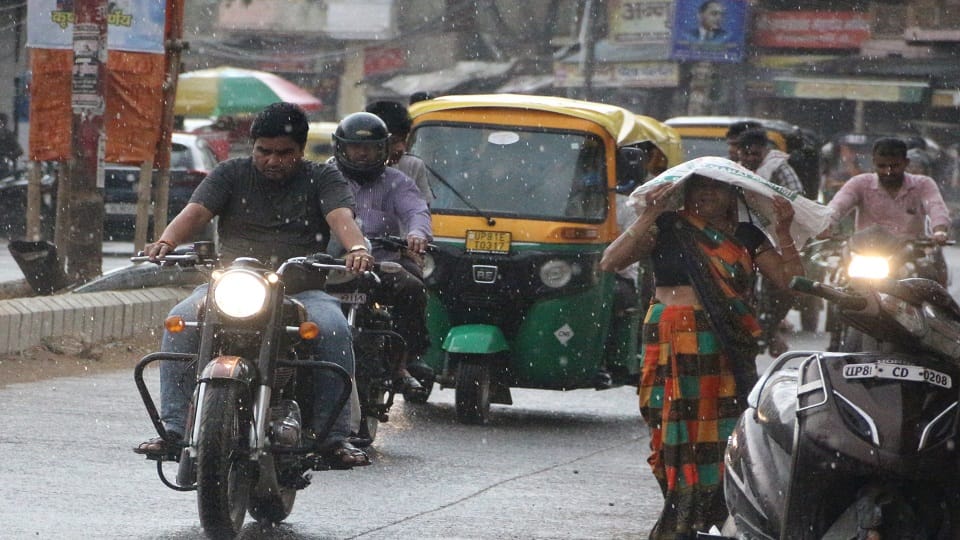 rain brought relief from heat
