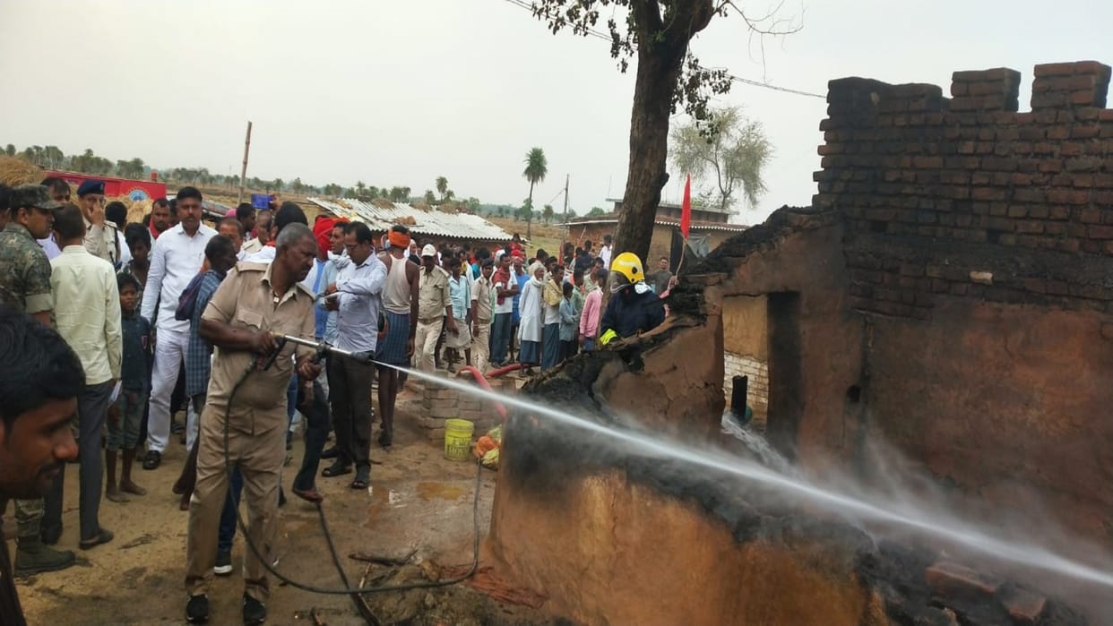 Fierce fire broke out in three houses in Aurangabad, three including mother and daughter burnt to death