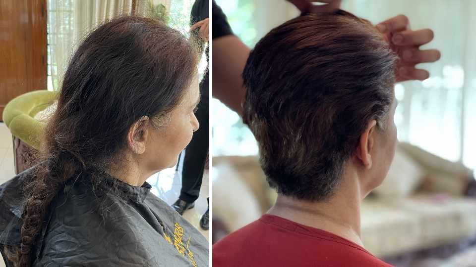 Navjot Kaur Sidhu donates hair for cancer patient