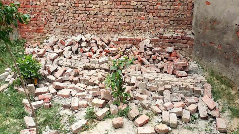 School wall collapses three children injured