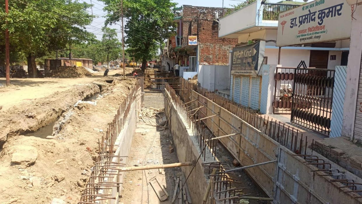 Problems increased due to drain construction people forced to leave their homes