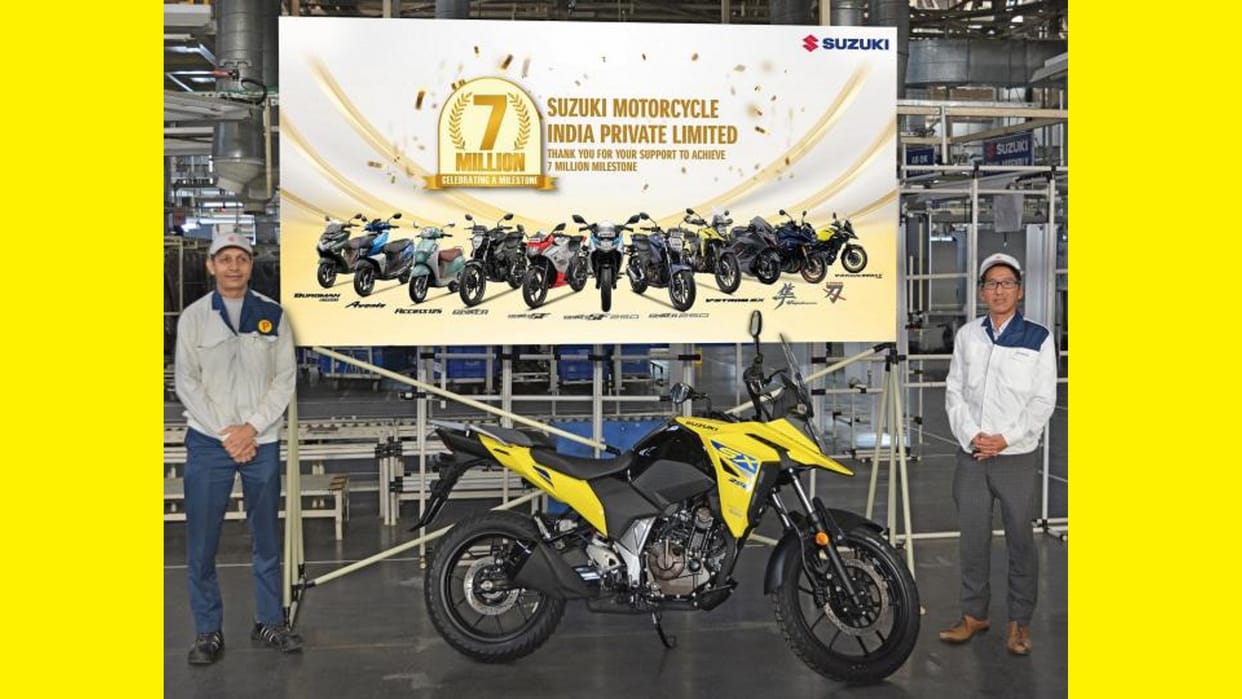 Suzuki Motorcycle India rolls out its 7 millionth unit V-Strom SX from Gurugram plant