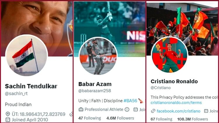 Twitter removed blue tick of Kohli Dhoni and Rohit names of Sachin Babar azam ganguly and Ronaldo also in list